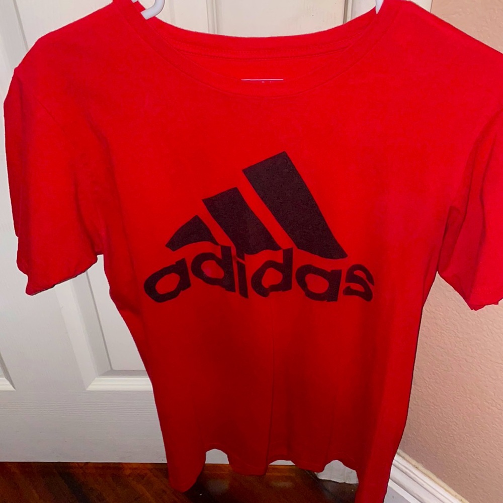 Adidas mens M red shirt